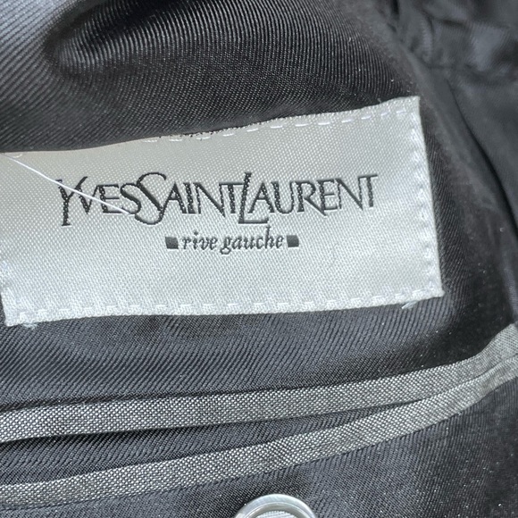 YSL Rive Gauche Sportcoat 44 Tom Ford Era Slubby Silk Blend Peak Lapel Jacket - Picture 5 of 9